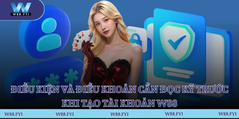 Điều kiện và điều khoản cần đọc kỹ trước khi tạo tài khoản W88